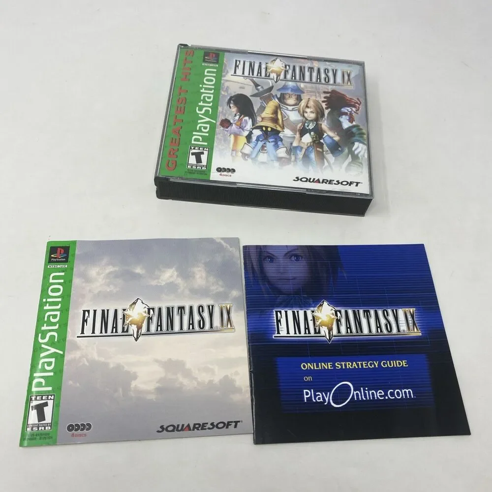 Final Fantasy IX Sony PlayStation 1 PS1 Complete 4 Disc Squaresoft RPG NTSC